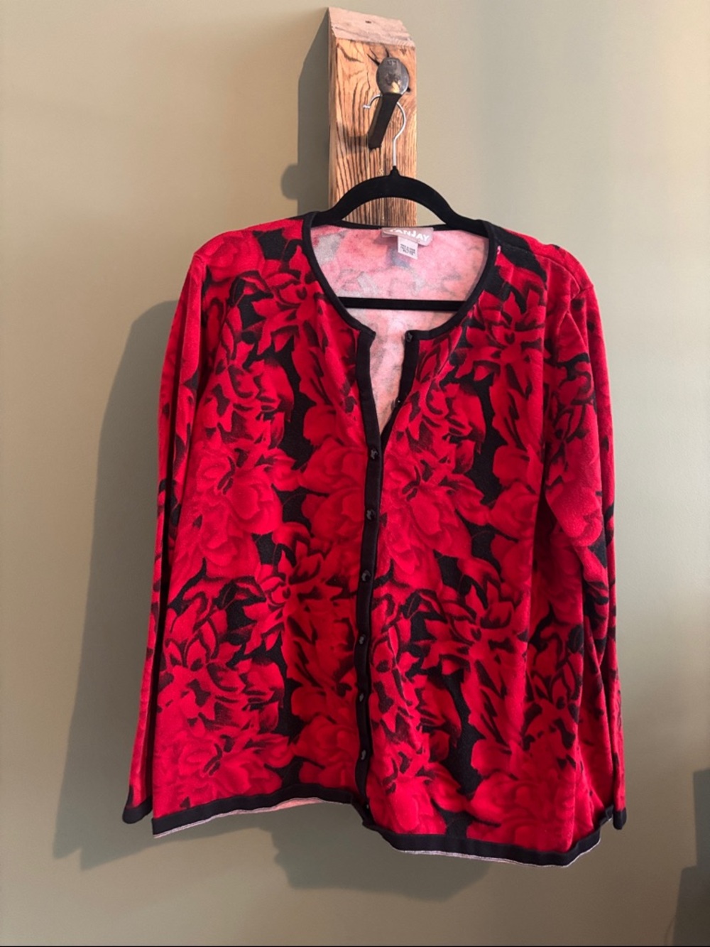 165.) TanJay 100% Cotton / Floral Cardigan.